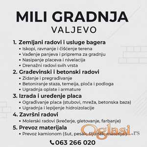 Izvođenje svih vrsta građevinskih radova